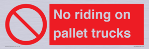 No riding on pallet trucks